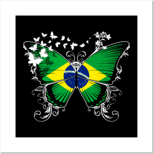 Brazilian Flag Butterfly Posters and Art